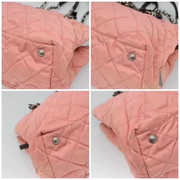 PRADA Chain Shoulder Bag Nylon Pink Silver Auth 125615 - Picture 14 of 16